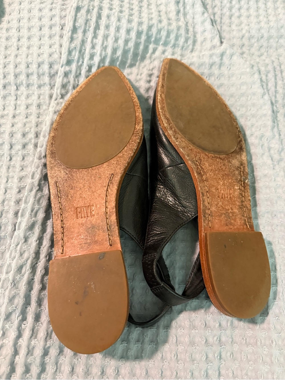 Frye Black Pointed Slingback Flats - Picture 2 of 2